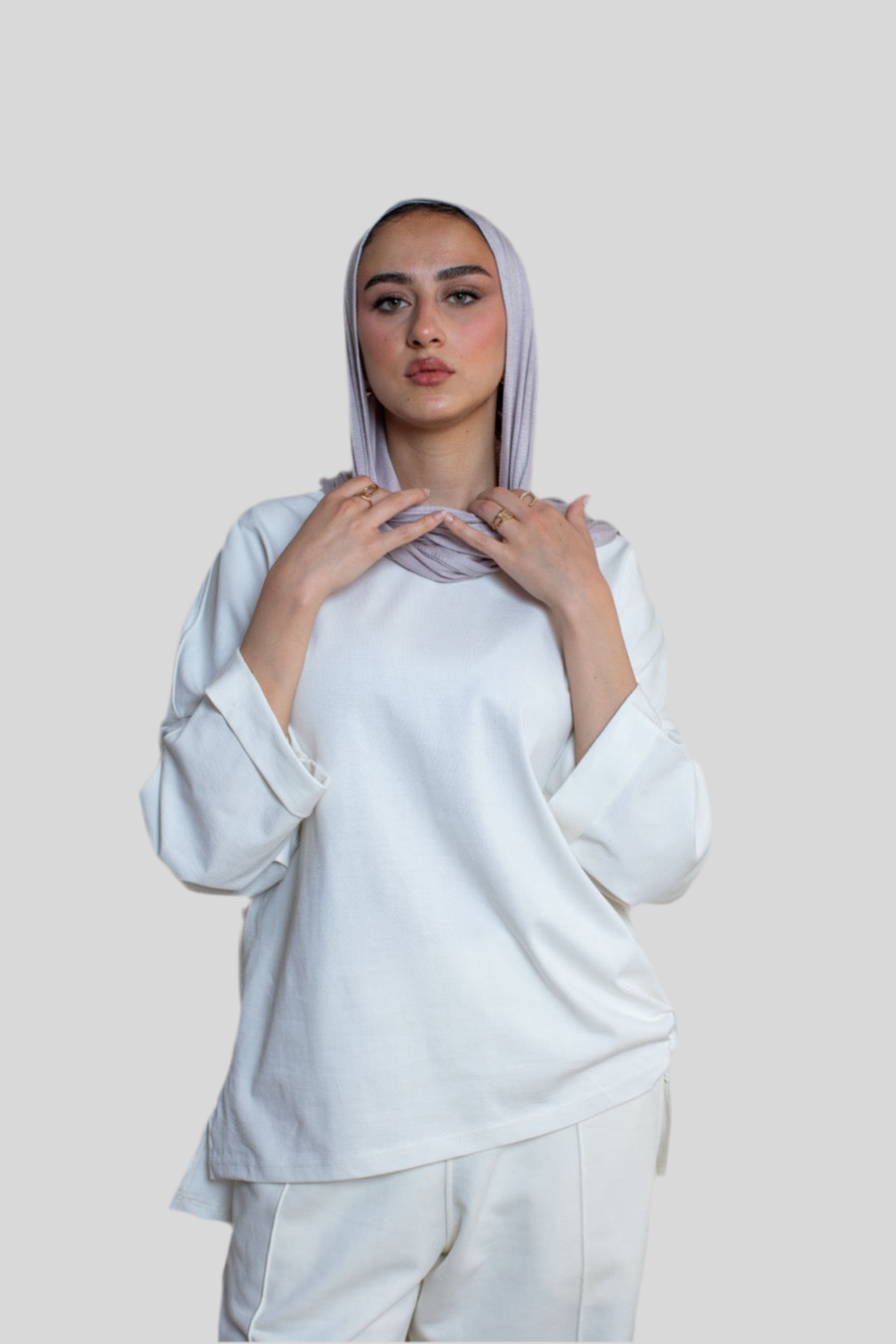 White Long Sleeve Oversized Tee