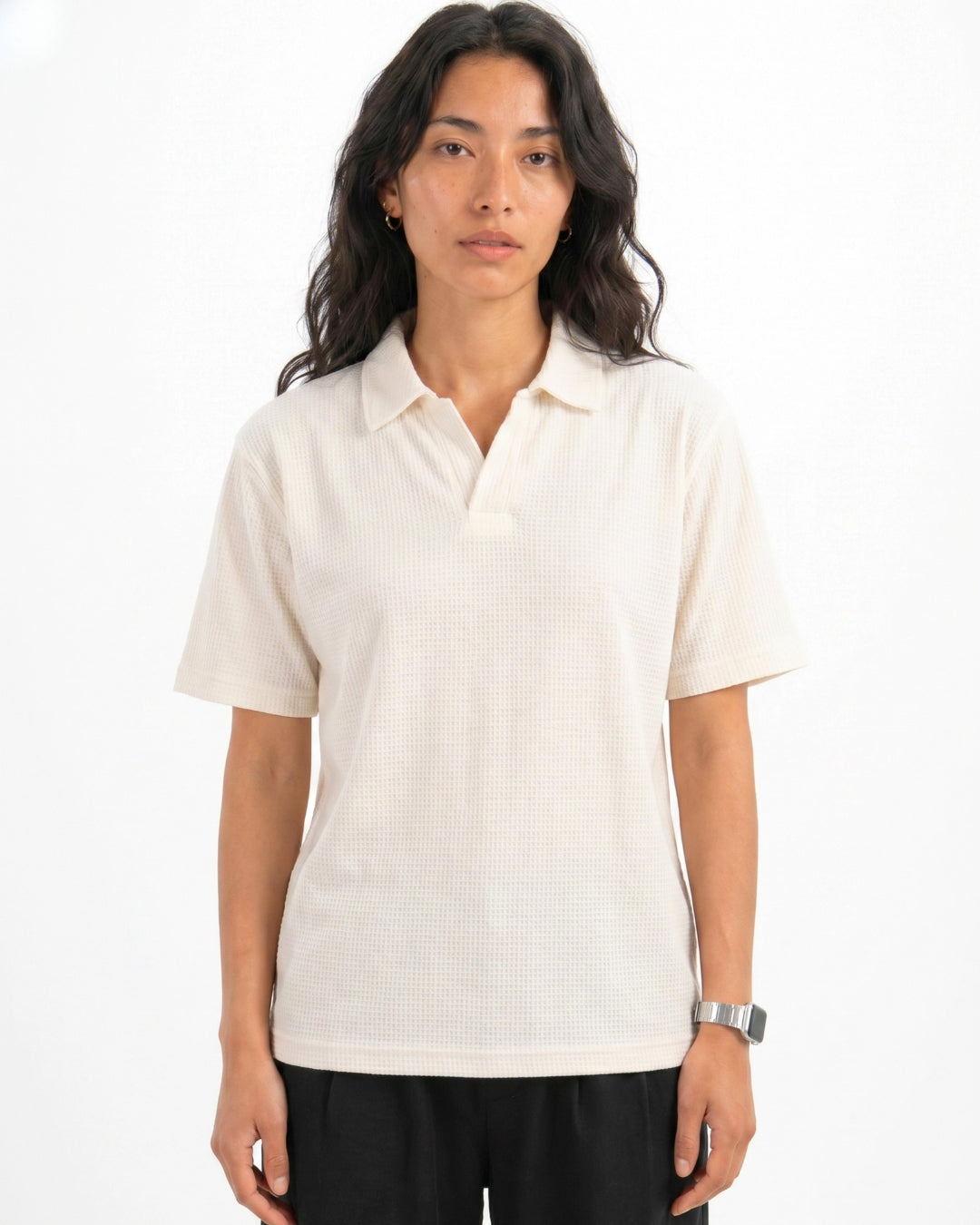 Off-white Waffle Knit Polo