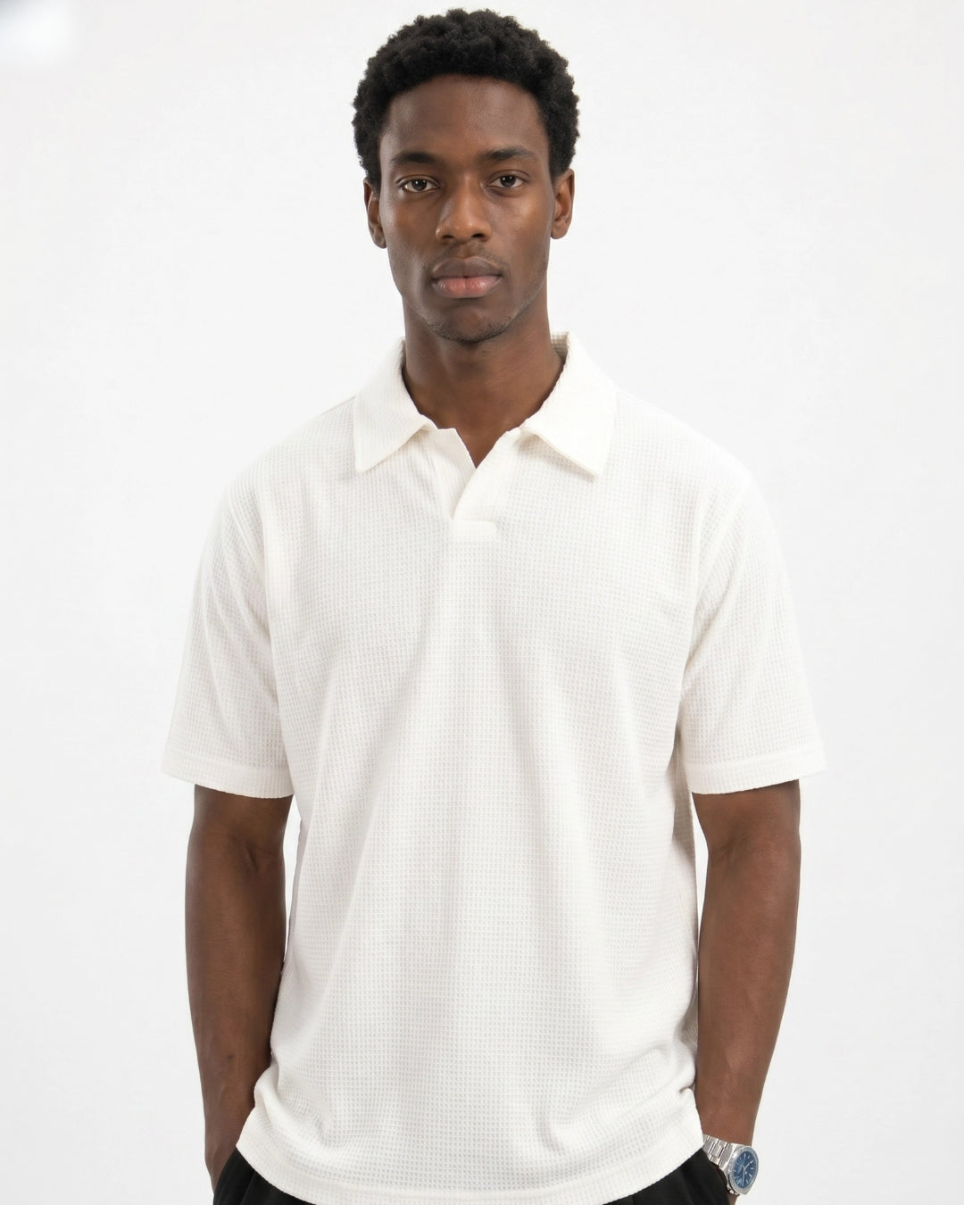 Off-white Waffle Knit Polo