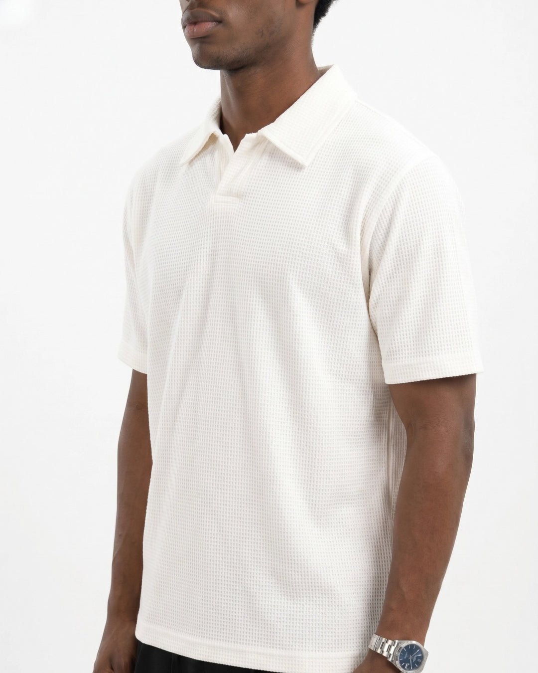 Off-white Waffle Knit Polo