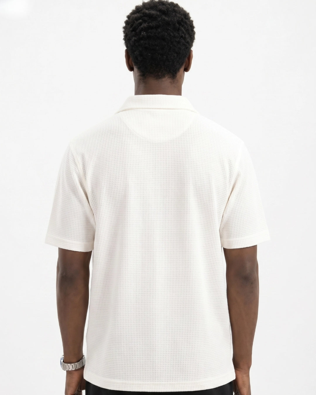 Off-white Waffle Knit Polo