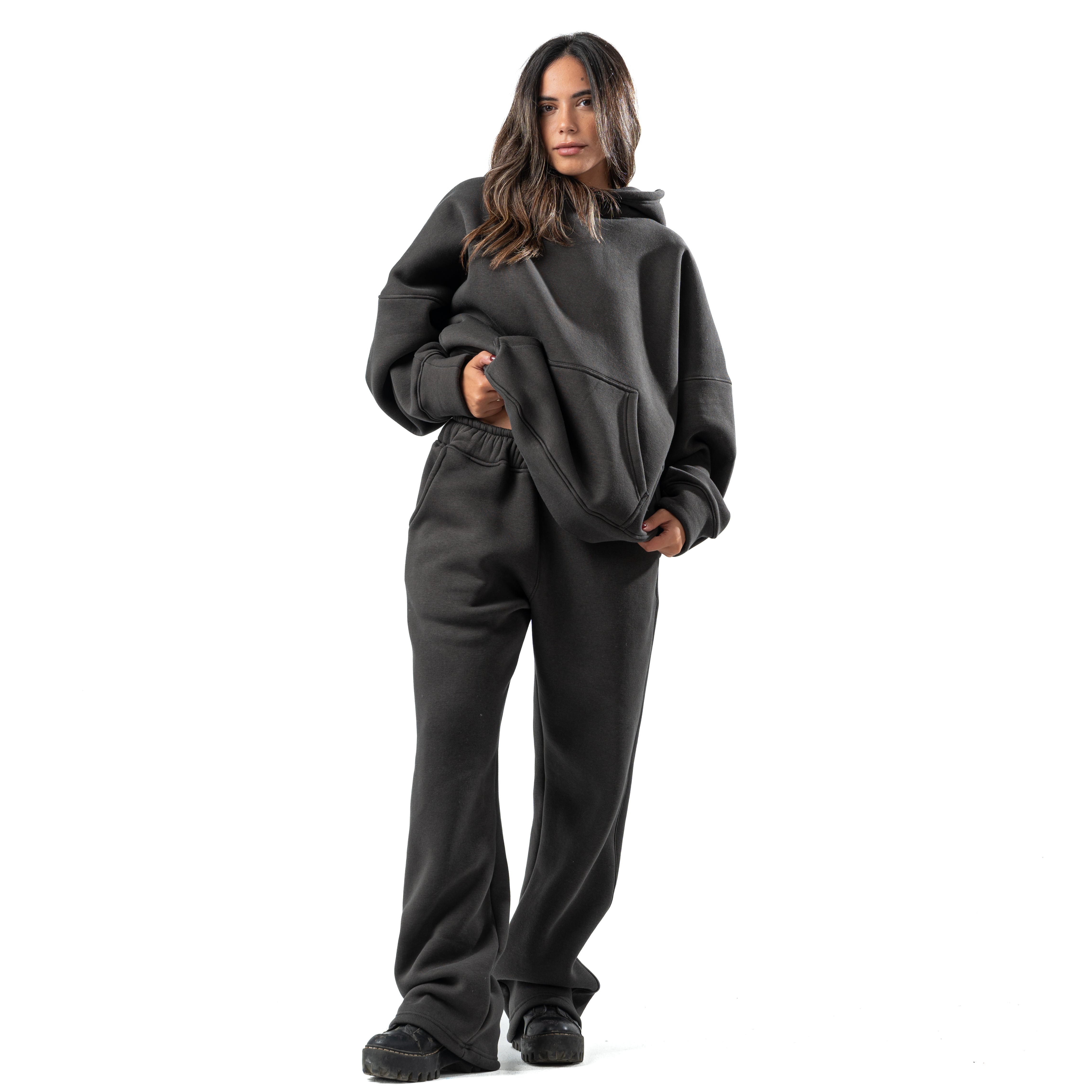 Unisex dark gray hoodie v1