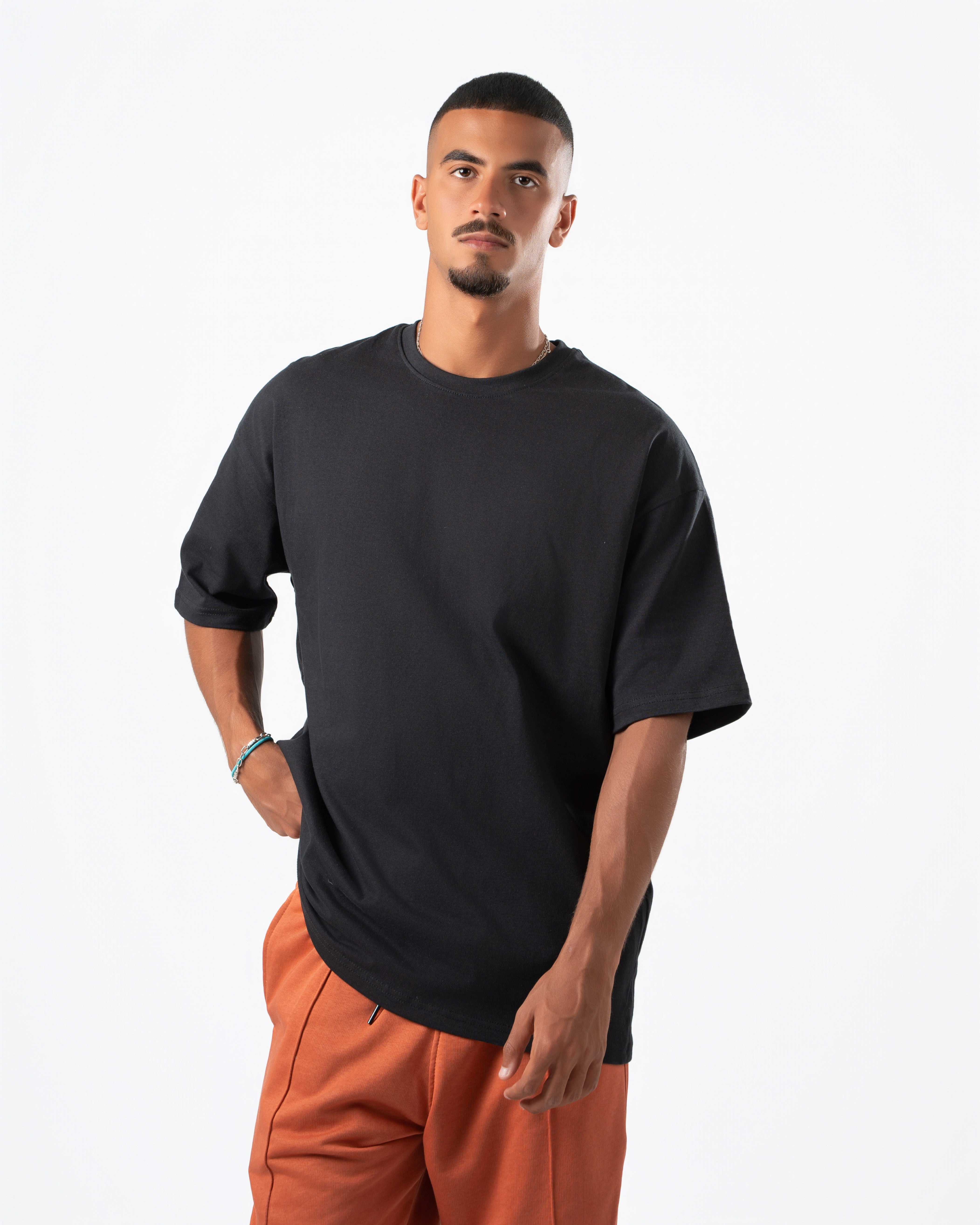 Heavyweight Basic Oversized Black T-Shirt