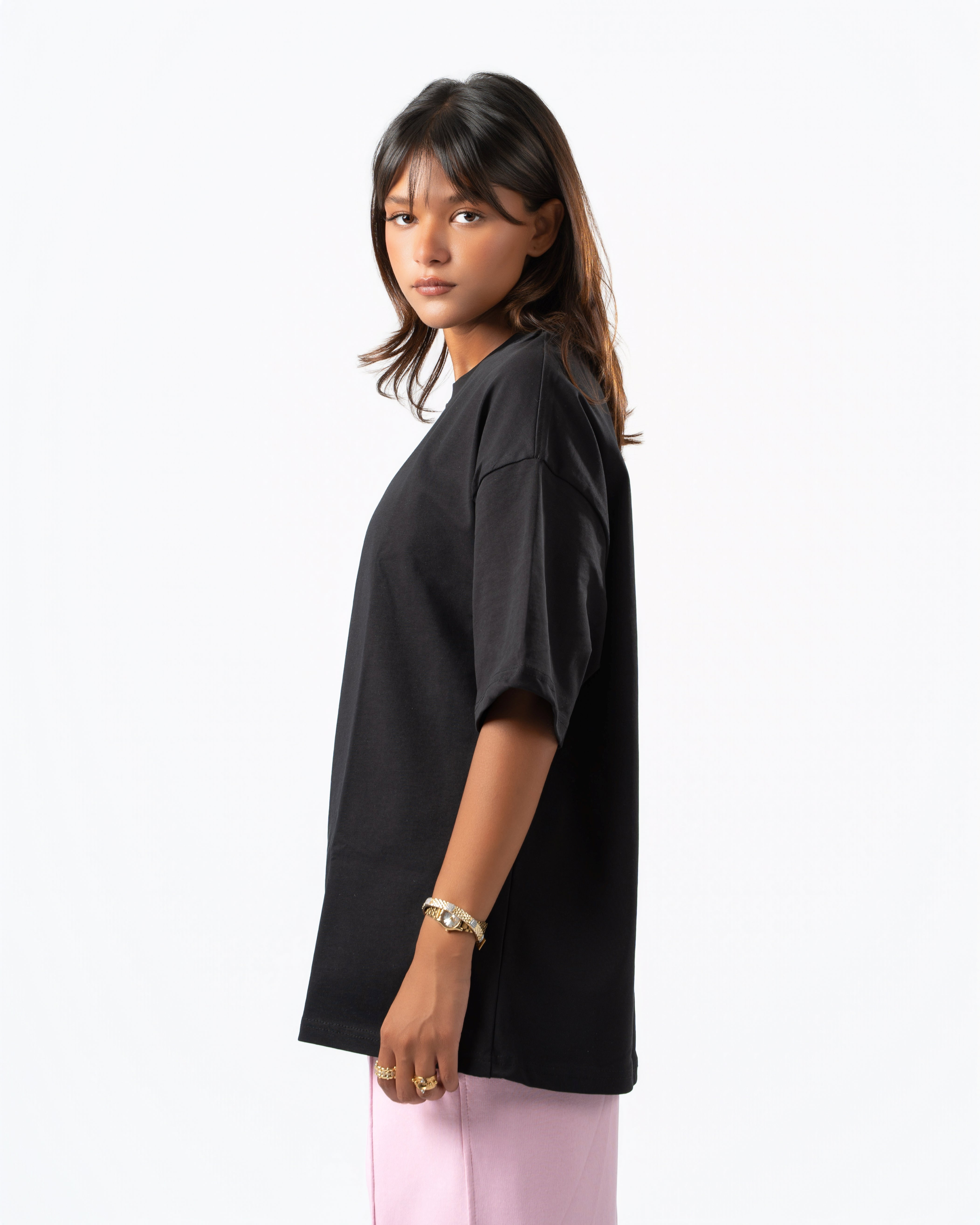 Heavyweight Basic Oversized Black T-Shirt