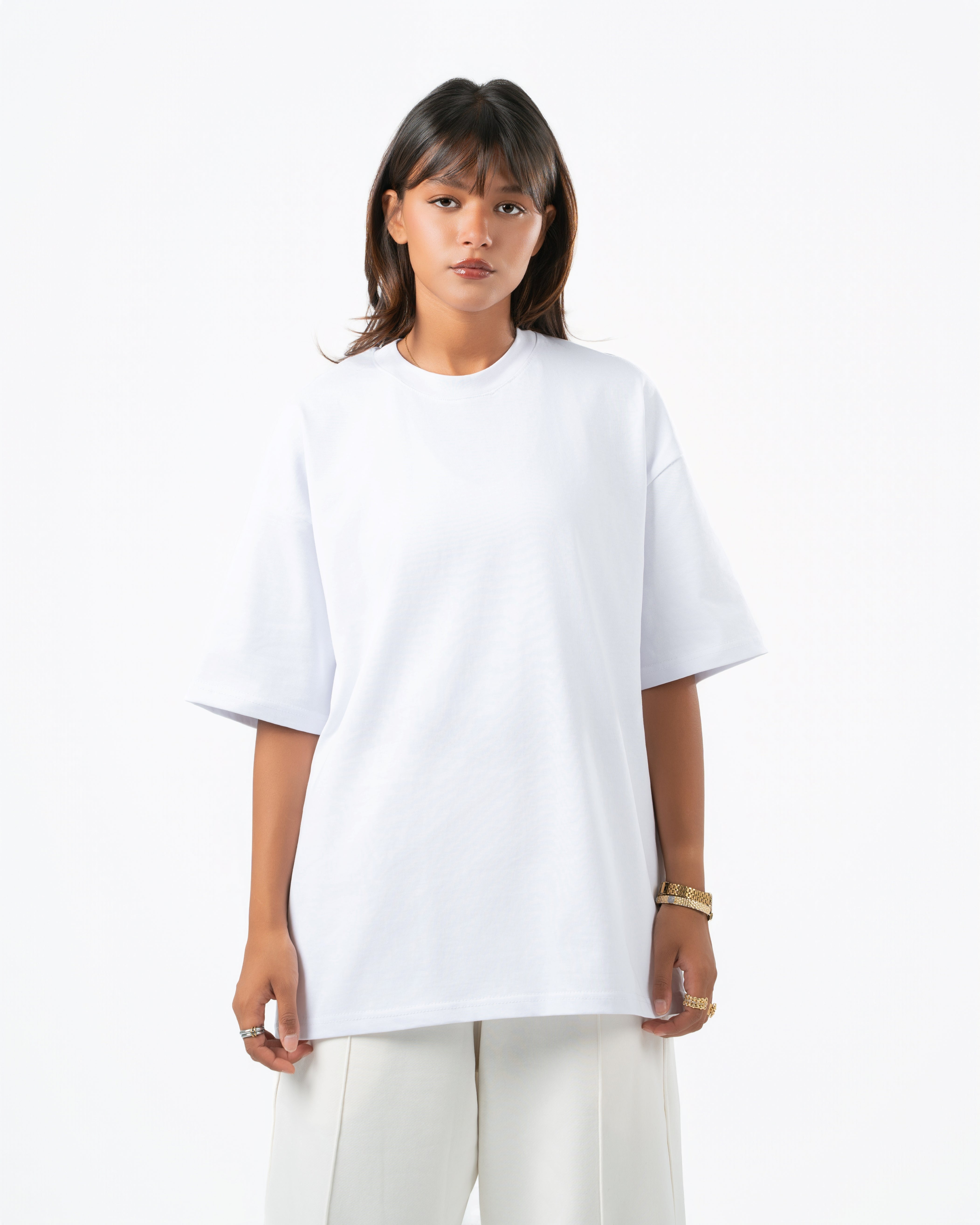 Heavyweight Basic Oversized White T-Shirt