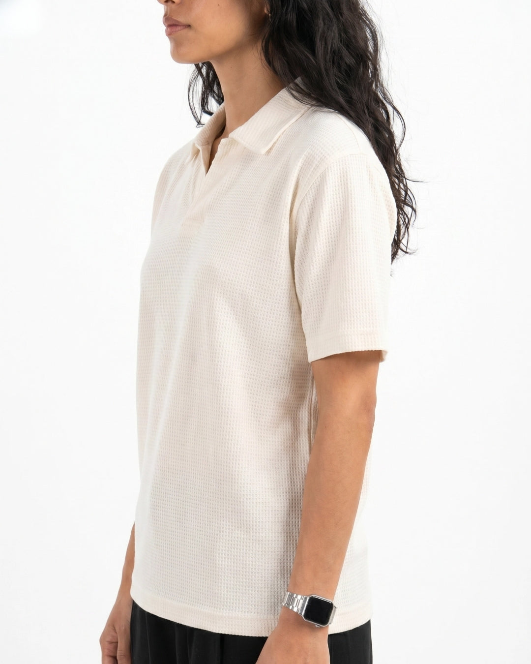 Off-white Waffle Knit Polo