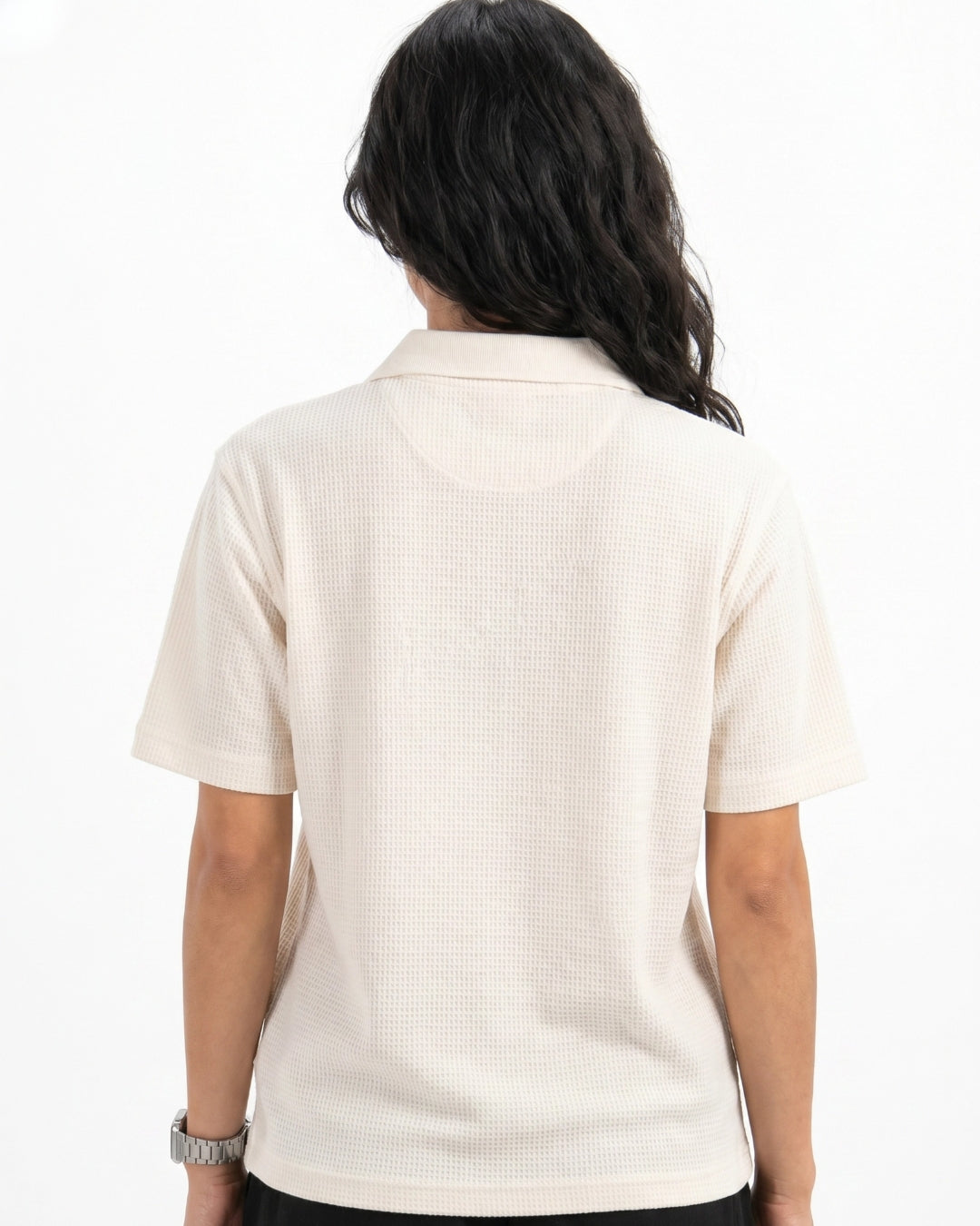 Off-white Waffle Knit Polo