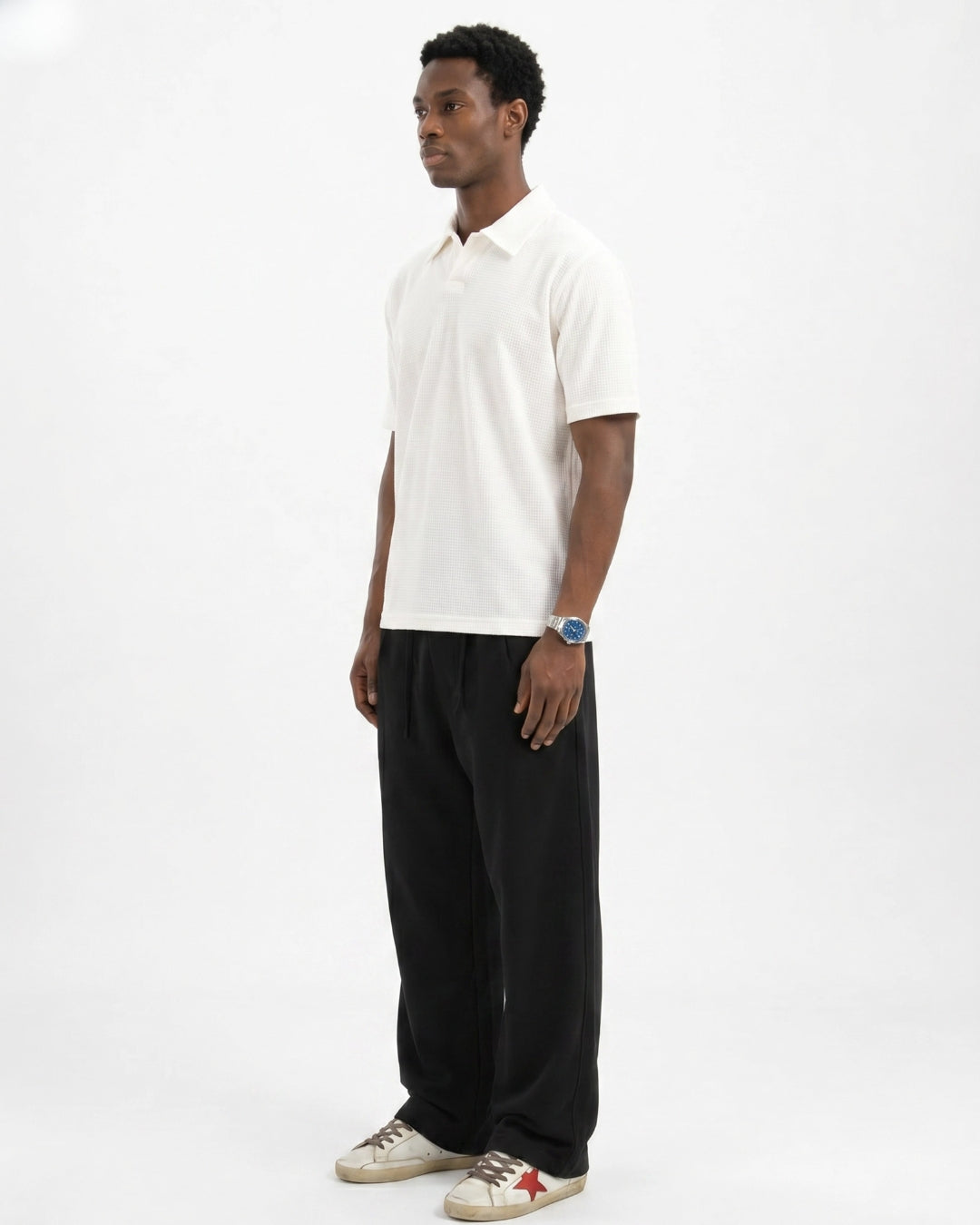Off-white Waffle Knit Polo