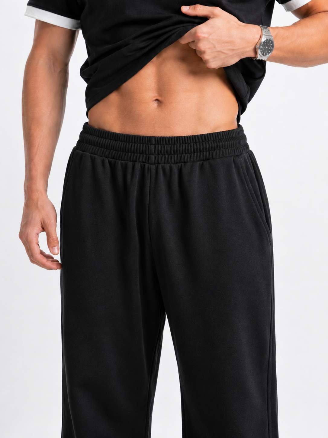 Relaxed Summer Sweatpants - Black