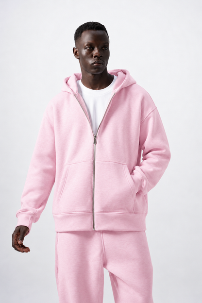 V1 Zip-Up Baby Pink Hoodie