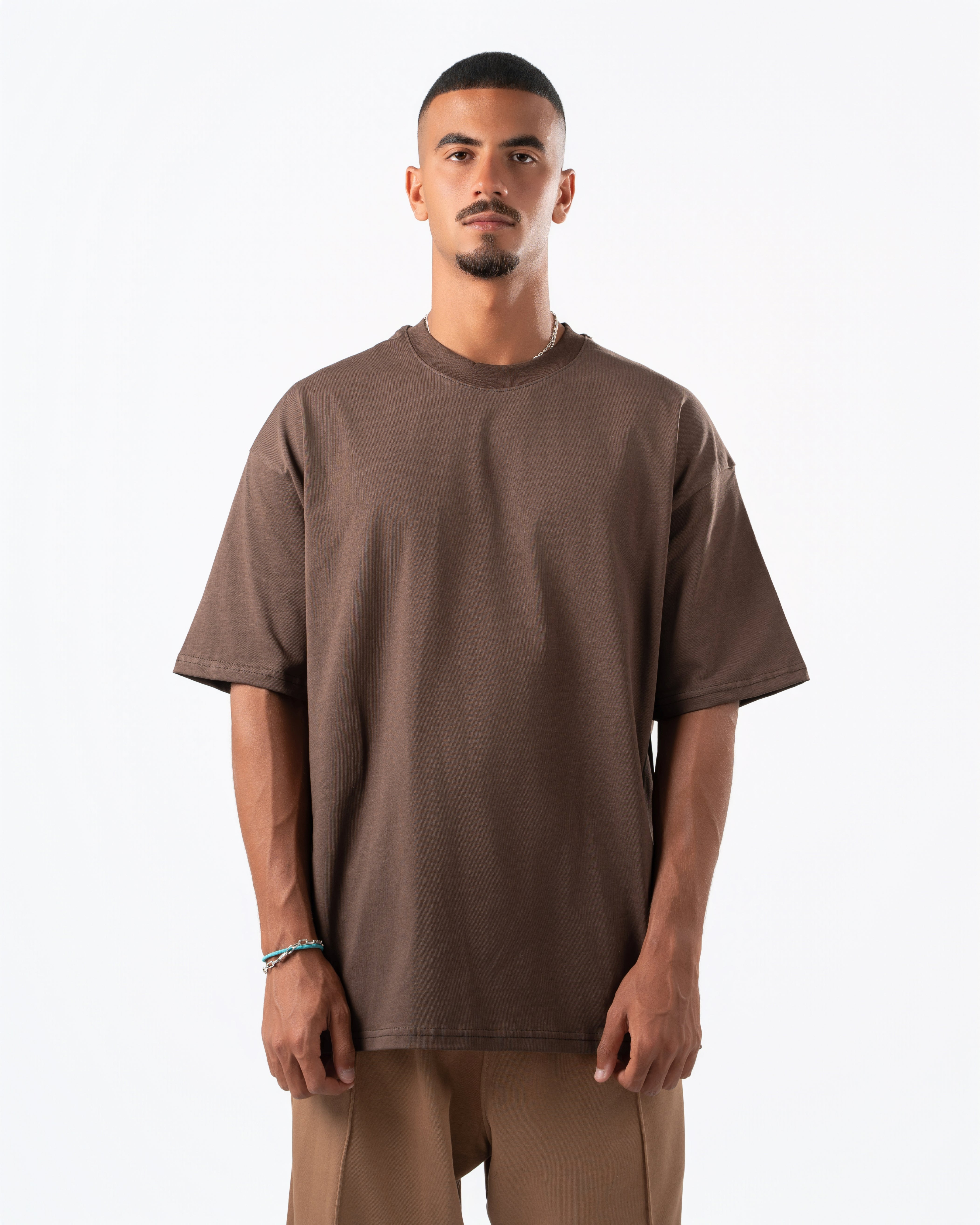 Heavyweight Basic Oversized Chocolate Brown T-Shirt