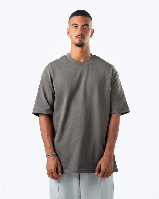 Heavyweight Basic Oversized Grey T-Shirt
