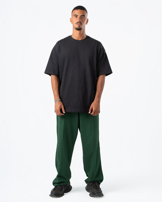 Royal Green Wide-Leg Sweatpants