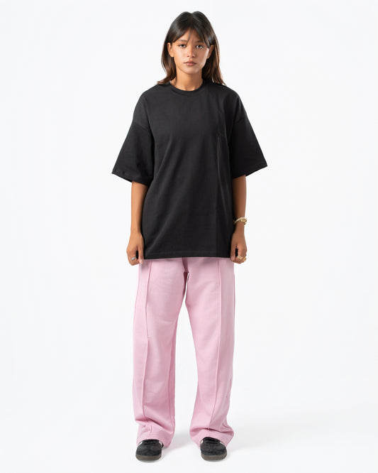 Pink Wide-Leg Sweatpants